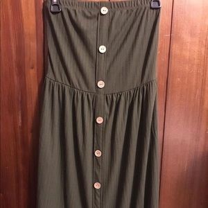 Olive Green Babydoll Dress